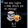 67 Read Every Night PNG, Funny Quote for Book Lovers & Coffee Fans PNG