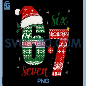 67 Santa Christmas PNG, Funny Brainrot PNG