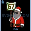 67 Seal Christmas PNG, Six Seven Meme Brainrot PNG, Seal Lover PNG