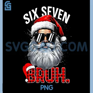 67 Six Seven Bruh Funny PNG, Santa Bruh Plaid Christmas PNG