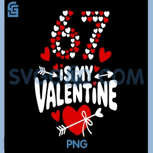 Is My Valentines PNG, 6 7 Valentine Hearts PNG