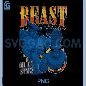 Beast Oh My Stars PNG, Blue Mutant Comic Character Beast PNG