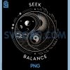 Yin Yang Mandala PNG, Seek Balance Native PNG, American Shaman PNG