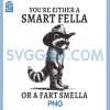 Youre Either A Smart Fella Or A Fart Smella PNG, Vintage Raccoon PNG