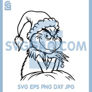 Grinch Folding Arms Christmas SVG, Smirking Grinch Character SVG