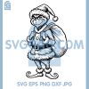 Grinch Dressed As Santa SVG, Sneaky Christmas Grinch With Sack SVG