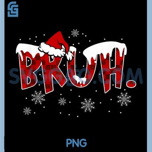 Bruh Christmas Red Plaid PNG, Funny Family PNG