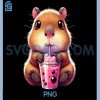 Capybara Bubble Tea PNG, Boba Tea Kawaii Anime PNG