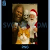 Cat Selfie with Bigfoot PNG, Alien & Santa PNG, Funny Christmas PNG