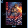 Catzilla Kaiju Monster Japanese PNG, Anime Painting Art Graphic PNG
