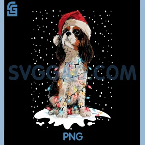 Cavalier King Charles PNG, Spaniel Dog Christmas PNG
