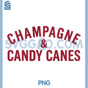Champagne And Candy Canes PNG, Funny Christmas Holiday PNG