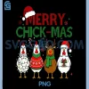 Merry Chickmas PNG, Chicken Xmas PNG, Farm Animal Christmas PNG