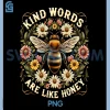Kind Words Are Like Honey Design PNG, Bible Verse Bee Flower PNG 1 Kind Words Are Like Honey Design PNG, Bible Verse Bee Flower PNG