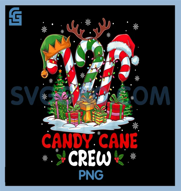 Candy Cane Crew Christmas PNG, Funny Holiday Candy Canes PNG – SVGGAO