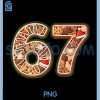 Christmas Cookies 67 PNG, Funny Six Seven PNG, Meme Holiday Food 6 7 PNG