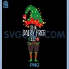 The Dairy Free Elf Christmas PNG, Funny Food Intolerance Elf PNG