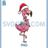 Christmas Flamingo PNG, Santa Hat Tropical Xmas PNG