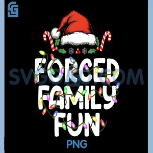 Forced Family Fun PNG, Christmas PNG