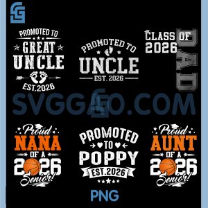 Promoted to Poppy Est 2026 PNG Bundle, First Time Poppy PNG