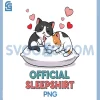 Cute Cats Official Sleepshirt PNG, Valentine's Day 2026 PNG