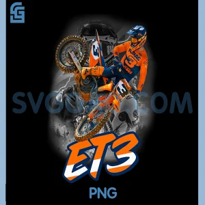 Eli Tomac Dirt Bike Stunt Art PNG, Motocross Supercross Legend PNG