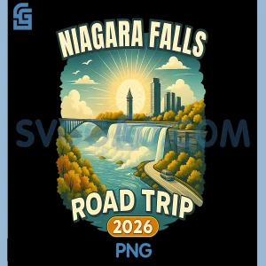 Family Vacation Souvenir PNG, Niagara Falls Road Trip 2026 PNG