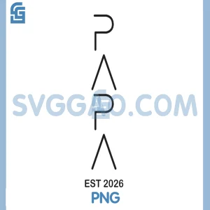 Funny Papa Est.2026 PNG, Expecting Dad Announcement PNG