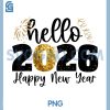 Hello 2026 Celebration PNG, Happy New Year Fireworks Style PNG