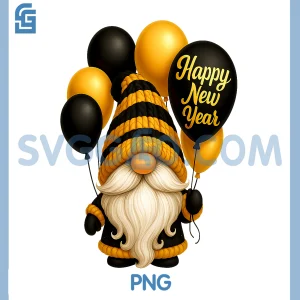 Happy New Year Party PNG, New Years Eve 2026 Gnome PNG