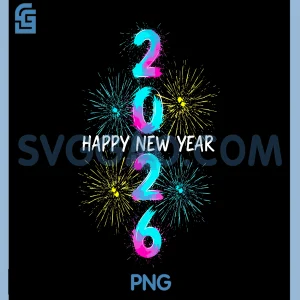 Hello Happy New Year 2026 PNG, Festive NYE Party PNG