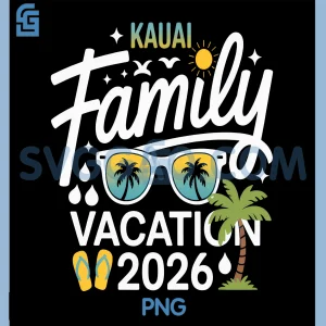 Kauai Family Vacation 2026 PNG, Beach Lovers And Summer Fun PNG