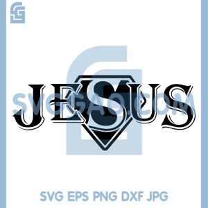Jesus Name Shield Logo Typography SVG, Christian Faith Symbol Design SVG