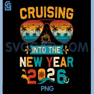 Vintage Cruising Into 2026 PNG, New Years Party Family Matching PNG