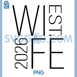 Wife Est 2026 Quote PNG, Wedding Anniversary Couple PNG