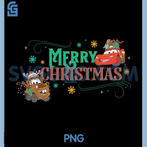 Disney and Pixars Cars PNG, Merry Christmas Holiday Pals PNG