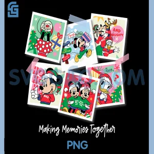 Disney Mickey & Friends PNG, Making Memories Together Christmas PNG