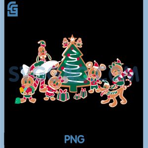 Disney Mickey & Pals PNG, Gingerbread Cookies and Christmas Tree PNG
