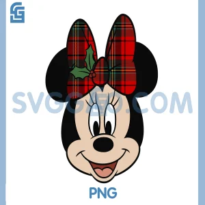 Disney Mickey And Friends PNG, Christmas Minnie Mistletoe Bow PNG