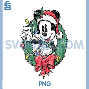 Disney Mickey and Friends PNG, Christmas Sketch Ornament Mickey PNG