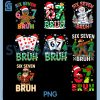 Six Seven Bruh Holiday PNG Bundle, 67 Christmas Cartoon Pack PNG