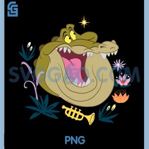 Disney Princess and The Frog PNG, Louis Gator Big Face PNG