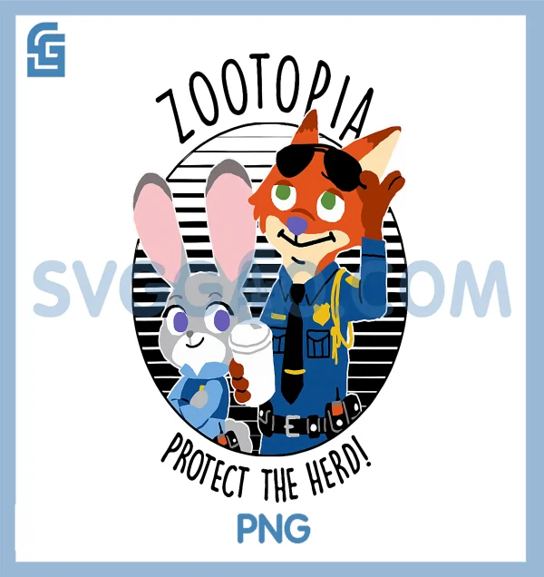 Disney Zootopia PNG, Judy Hopps Nick Wilde Protect Crew PNG – SVGGAO