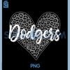 Dodgers Madison PNG, Leopard Heart Pattern HS PNG