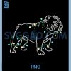 English Bulldog Christmas Lights PNG, Dog Christmas PNG