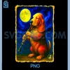 Dog Lover Music Art PNG, Basset Hound Clarinet Player PNG