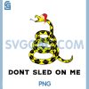 Dont Sled on Me PNG, Funny Santa Hat PNG, Christmas Snake Parody PNG