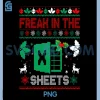 Freak in The Sheets PNG, Spreadsheet Excel Ugly Christmas PNG