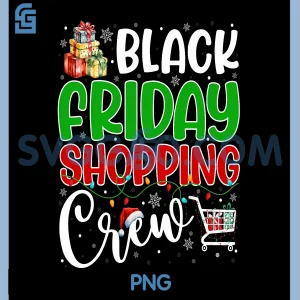 Black Friday Shopping Crew PNG, Christmas Family Group Shopping PNG