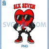 Funny 6 7 Meme Heart PNG, Gen Alpha Six Seven PNG, 67 Valentine’s Day PNG